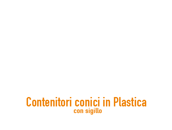 Vesma contenitori conici in plastica con sigillo